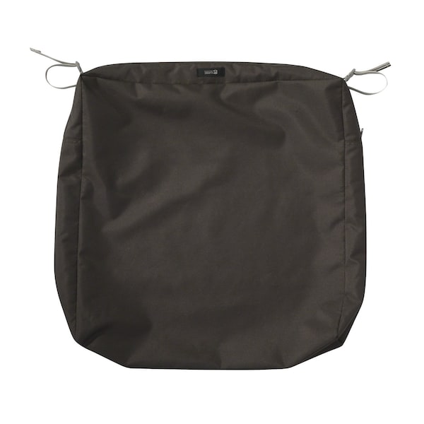 Classic Accessories Ravenna Water-Resistant 25x25x5" Patio Seat Cushion Cover, Espresso 60-351-016601-RT - main